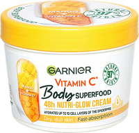 Garnier Superfood Vitamin C Mango Body Cream.