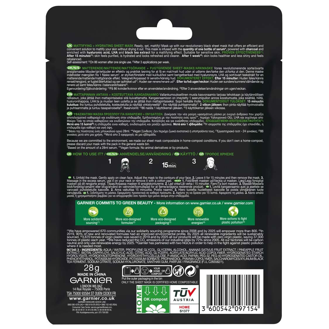 3600542097154GarnierPure ActiveBlackTeaMattifyingHydratingTissueMaskback