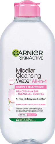 Garnier SkinActive Micellar Water for Normal and Sensitive Skin.
