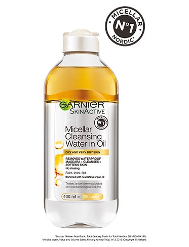 Garnier SkinActive Micellar Water in Oil.