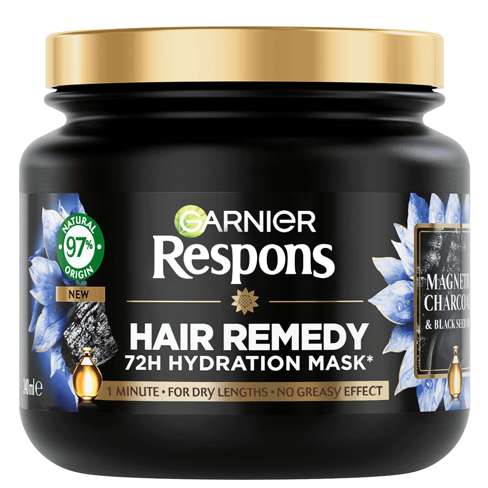 Garnier Fructis Magnetic Charcoal Hair Mask.